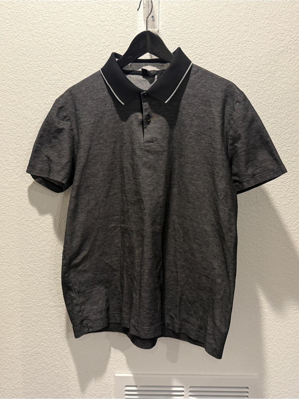 Boss Charcoal/Black Polo with Black Contrast Collar -Size XL (fits large)